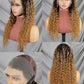 13x4 Full Frontal Lace Wig Pre-Plucked Glueless Water Wave Style in Human Hair 22inch