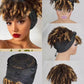 Human Hair Headband Wig with Curly 180% Density Kinky Curly Pineapple Hair Extensions Headband Wig for Black Women