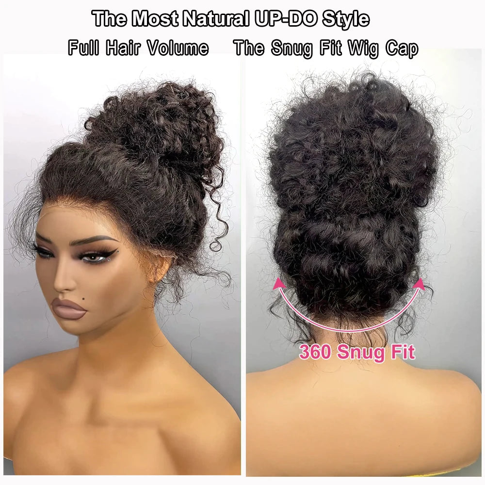 360 Full Lace Frontal Pixie  Curly Wigs Cuticle Aligned Raw Indian Hair Wig HD swiss Lace Front Wigs Human Hair