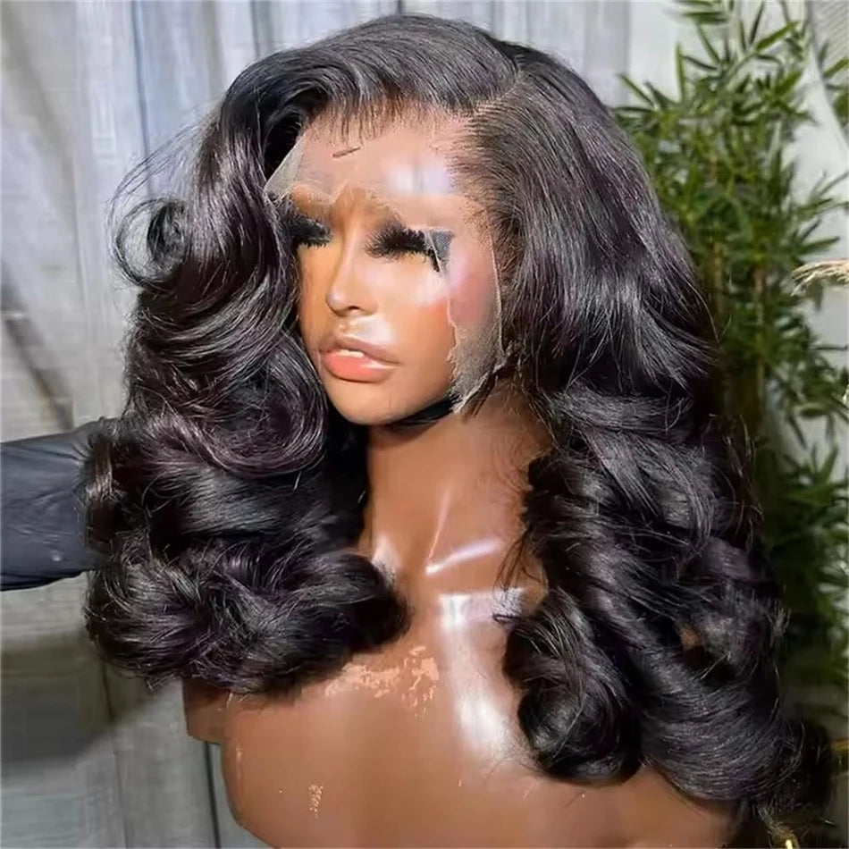 18inch Bouncy loose Wavy many colors 100% Human Hair Wigs Glueless for Black Women Vietnamese Raw Loose Wave 13*4 Full Lace Front Wig Bouncy Spring Curly