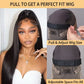 360 Pre Cut Invisible HD Lace Front Glueless Straight KKS KC Hidden Strap 14-28 Inch Raw India Human Hair Wigs with Transparent Lace