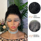 360 Ball Head Round Bun Full Lace Wig afro curly Vietnamese hair Fully Handwoven 14 16 18inch with hidden strap and Gluless wig wear&go wig