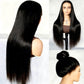 Clementine Human Hair Wig with 360 Full front Lace Straight Long Raw Hair with Fishing Line invisible strip adjustable cap