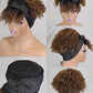 Human Hair Headband Wig with Curly 180% Density Kinky Curly Pineapple Hair Extensions Headband Wig for Black Women