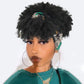 Headband Wigs with Bangs AFRO CURLY Natural Hair for Black Women Ombre Brown 100% human hair Wig