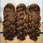 220% Cheap Price Transparent P4/27 Body wave 13*4 Full Lace Front Wig,Ombre Brown  Wigs,Honey Blond Highlight 4/27 Human Hair Wig