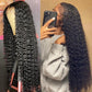 30Inch Raw Indian water body Deep Wave Wig Gluless 13*4 Full front Lace Human Hair Wig 220 Density Natural color