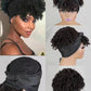 Human Hair Headband Wig with Curly 180% Density Kinky Curly Pineapple Hair Extensions Headband Wig for Black Women