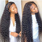 30Inch Raw Indian water body Deep Wave Wig Gluless 13*4 Full front Lace Human Hair Wig 220 Density Natural color