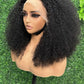 Big Afro Kinky Curly Lace Frontal Wigs 13x4 Transparent Hd Lace Glueless Human Hair Wigs Raw Indian Virgin Hair for Black Women