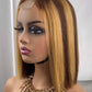 2x6 Kim Closure Super Double Drawn Bob Wig Bone Straight Human Hair in Various Colors