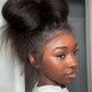 Kinky Straight OQ hair Invisi Strap wear & go 360 Full Lace Glueless Wig Drawstring Human Hair Wigs Pre Cut adjustable cap