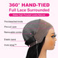 Invisible Strap 360 Glueless Ready to Wear Go Wig 360 Full Lace Frontal afro curly Wig With Curly Edges Hairline for Black Women