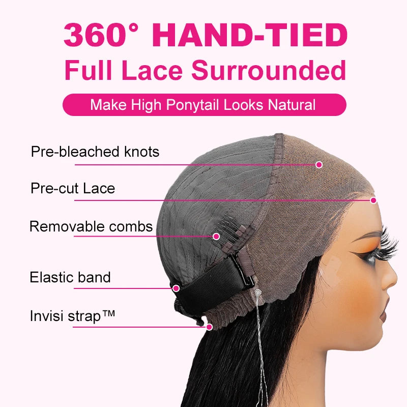 Invisible Strap 360 Glueless Ready to Wear Go Wig 360 Full Lace Frontal afro curly Wig With Curly Edges Hairline for Black Women