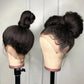 360 Full Lace hair wig 26inch Invisi Strap  Glueless Wig Invisible Drawstring many colors Straight 99j Lace Front Human Hair