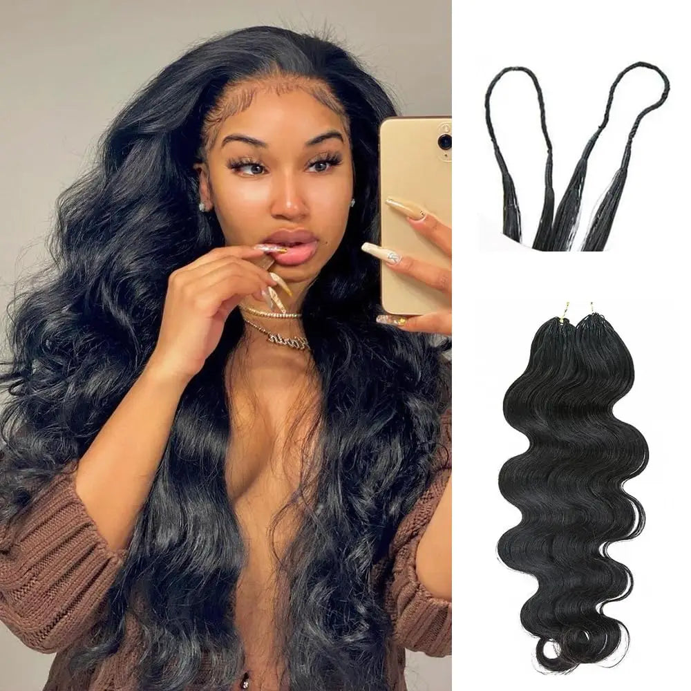 Wholesale Body Wave Deep wave 100g 2packs Pre-Separated Crochet Hair Extension Human Hair Knotless Pre-Separated Feather Crochet Braid Hair Extensions