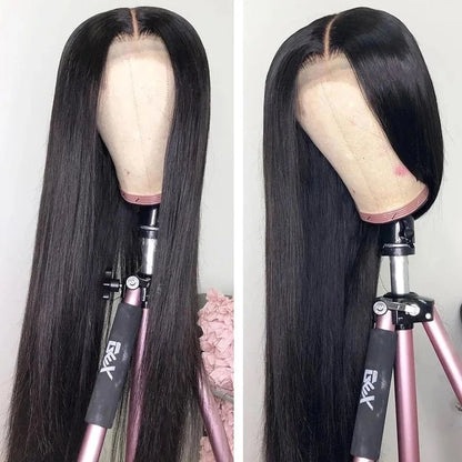 Pre Plucked 12A Wig 32 Inch Human Hair Full Lace Front Natural Transparent Lace Human Hair  Long Hair Wholesale Lace Wig