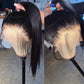 360 Transparent Lace 100% Human Hair Wig Tied to Ponytail High Ponytail invisi strap Wig 250% Density Glueless Wigs
