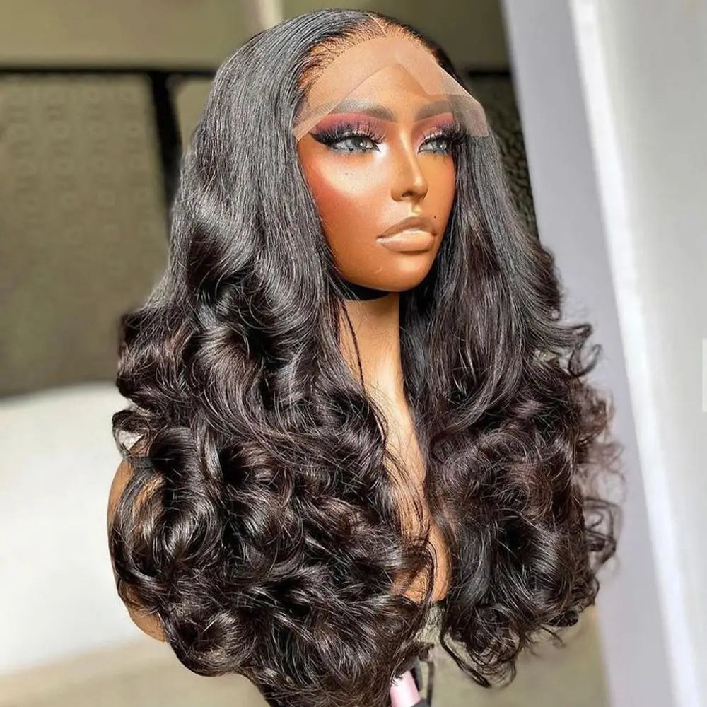 Bouncy Loose Curly Hair 13x4 full Lace Front Wig Human Hair Wavy Bouncy Egg Curl 300 Density Full Lace Frontal Wig Human Hair Wig Glueless