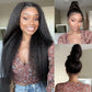 250 Density 22inch 26inch Invisi Strap 360 Full Lace Glueless Wig Invisible Drawstring Frontal Wig Kinky Straight Lace Front Human Hair
