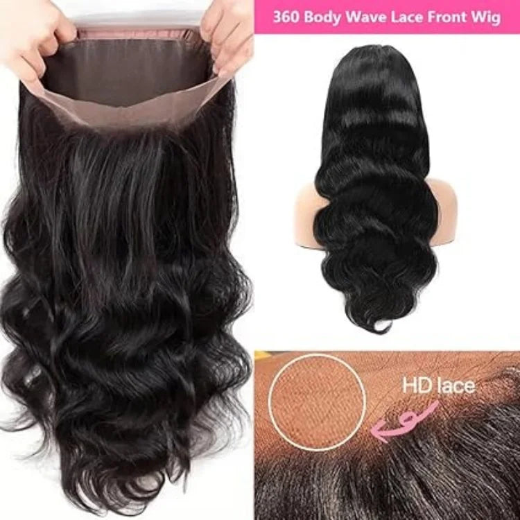 Factory Direct Hot Sale Wholesale 360 Swiss HD Full Lace Easy Install Glueless Wig invisible strap Brazilian 100%Human Virgin Hair Natural Color
