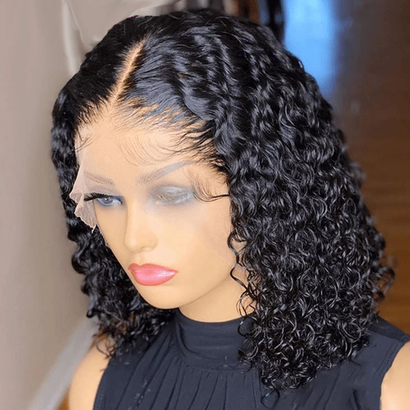 100% Virgin Brazilian Human Hair Wig Pre Pluck Straight Water Wave Curly Quality Lace Wig bob Human Hair Wigs