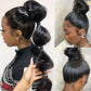 360 Pre Cut Invisible HD Lace Front Glueless Straight KKS KC Hidden Strap 14-28 Inch Raw India Human Hair Wigs with Transparent Lace
