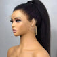 250 Density 22inch 26inch Invisi Strap 360 Full Lace Glueless Wig Invisible Drawstring Frontal Wig Kinky Straight Lace Front Human Hair