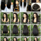 Clementine Human Hair Wig with 360 Full front Lace Straight Long Raw Hair with Fishing Line invisible strip adjustable cap