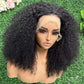Big Afro Kinky Curly Lace Frontal Wigs 13x4 Transparent Hd Lace Glueless Human Hair Wigs Raw Indian Virgin Hair for Black Women