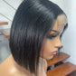 Super Double Drawn Bob Wig with 4x4 Closure Bone Straight Natural Color Made From High Quality Human Hair