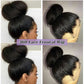Kinky Straight OQ hair Invisi Strap wear & go 360 Full Lace Glueless Wig Drawstring Human Hair Wigs Pre Cut adjustable cap