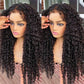 30Inch Raw Indian water body Deep Wave Wig Gluless 13*4 Full front Lace Human Hair Wig 220 Density Natural color