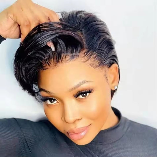 Raw Brazilian Human Hair Short Wigs Human Hair 13x4 Lace Front Wigs for Black Women Pixie Cut Human Hair Wigs
