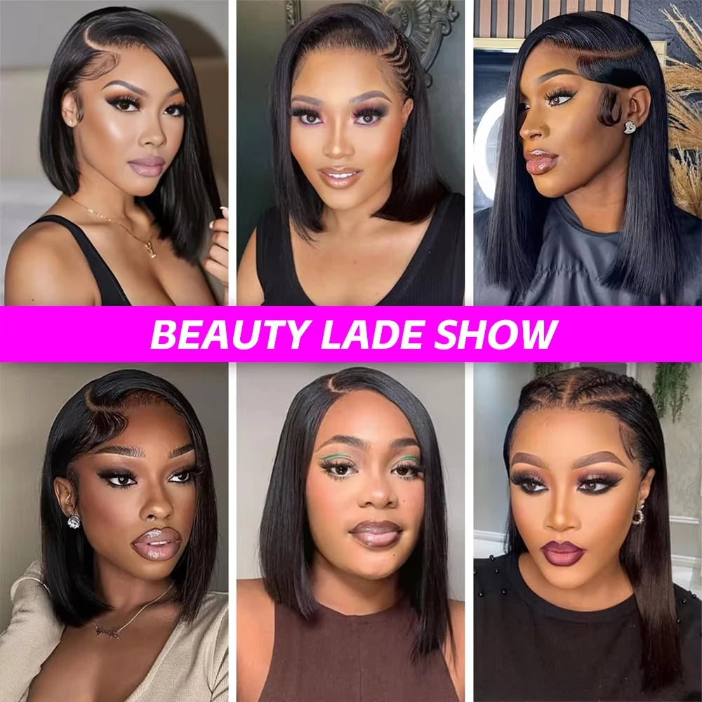 Glueless Wigs Human Hair Pre Plucked Pre Cut Wear and Go 5X5 HD Lace 99j Closure Bob Wig Straight Short Bob Wig Human Hair for Women