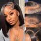 Glueless Wigs Human Hair Pre Plucked Pre Cut Wear and Go 5X5 HD Lace 99j Closure Bob Wig Straight Short Bob Wig Human Hair for Women