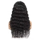 30Inch Raw Indian water body Deep Wave Wig Gluless 13*4 Full front Lace Human Hair Wig 220 Density Natural color