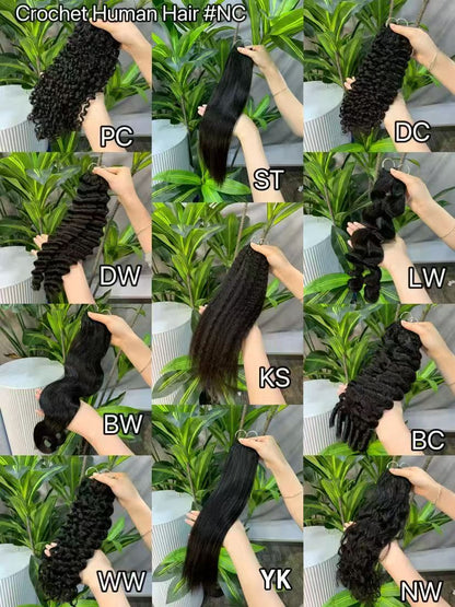 Wholesale Body Wave Deep wave 100g 2packs Pre-Separated Crochet Hair Extension Human Hair Knotless Pre-Separated Feather Crochet Braid Hair Extensions