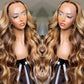 220% Cheap Price Transparent P4/27 Body wave 13*4 Full Lace Front Wig,Ombre Brown  Wigs,Honey Blond Highlight 4/27 Human Hair Wig