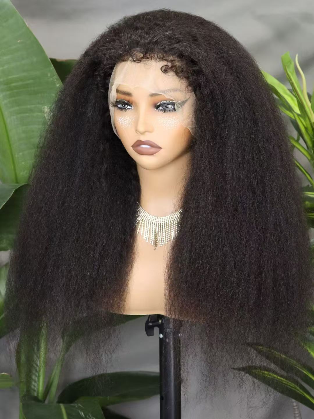 Yaki 360 Lace Front Wigs 22inch 250% Human Hair Invisi Drawstring Pre Bleached Pre Cut Lace Pre Plucked Human Hair Wigs for Black Women