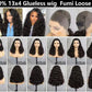 Glueless Fumi Loose 13x4 Lace Frontal Wigs 300% Full Human Hair Wigs Wholesales 14-26 Inches Factory Sales