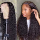 30Inch Raw Indian water body Deep Wave Wig Gluless 13*4 Full front Lace Human Hair Wig 220 Density Natural color