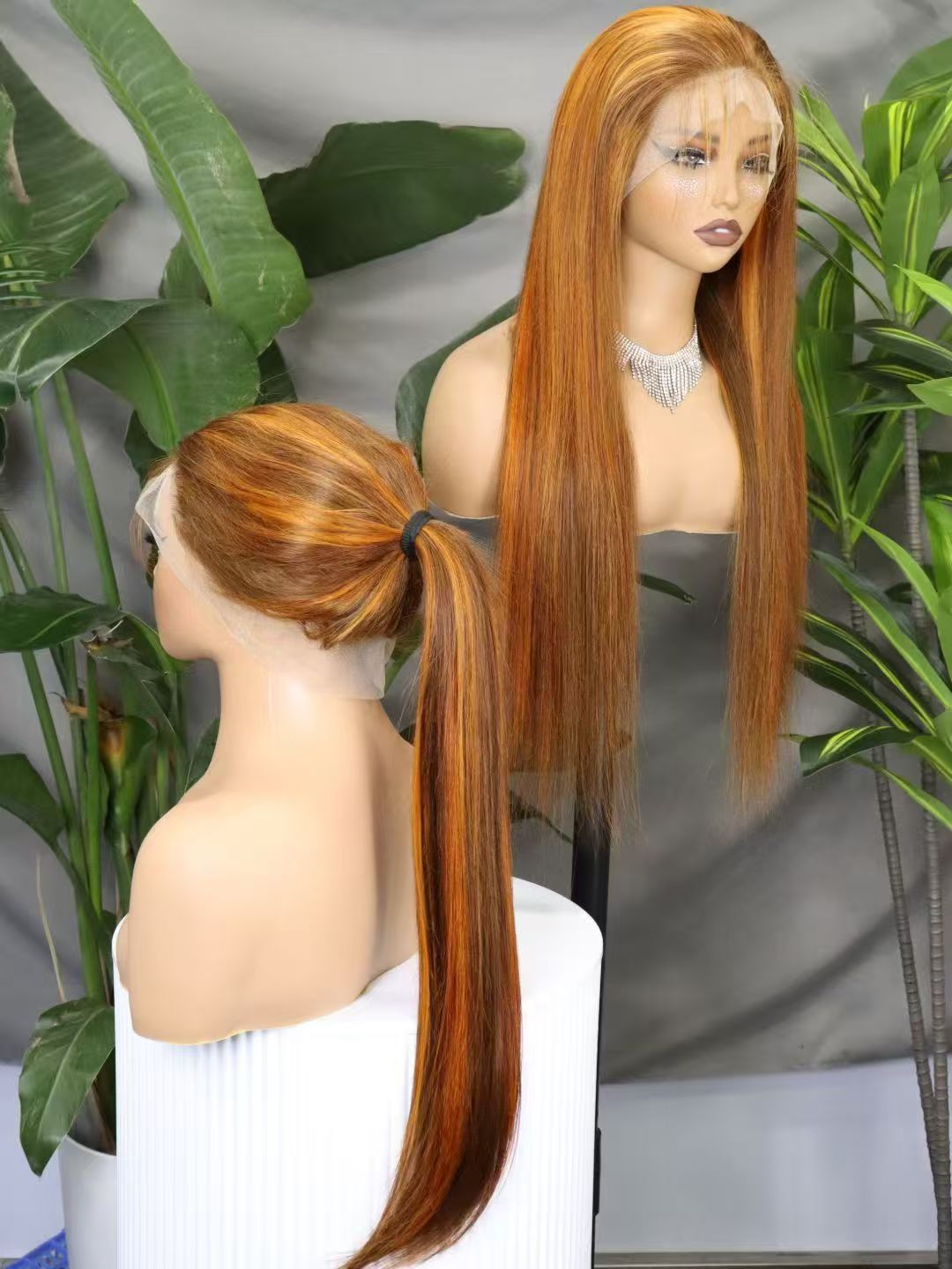 HD 360 Full Lace Wig for Women 26inch many colors Straight wear&go wig  Pre-Plucked Human Hair Gluless with invisible strip and adjustable band