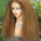 Yaki 360 Lace Front Wigs 22inch 250% Human Hair Invisi Drawstring Pre Bleached Pre Cut Lace Pre Plucked Human Hair Wigs for Black Women