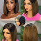 Glueless Wigs Human Hair Pre Plucked Pre Cut Wear and Go 5X5 HD Lace 99j Closure Bob Wig Straight Short Bob Wig Human Hair for Women