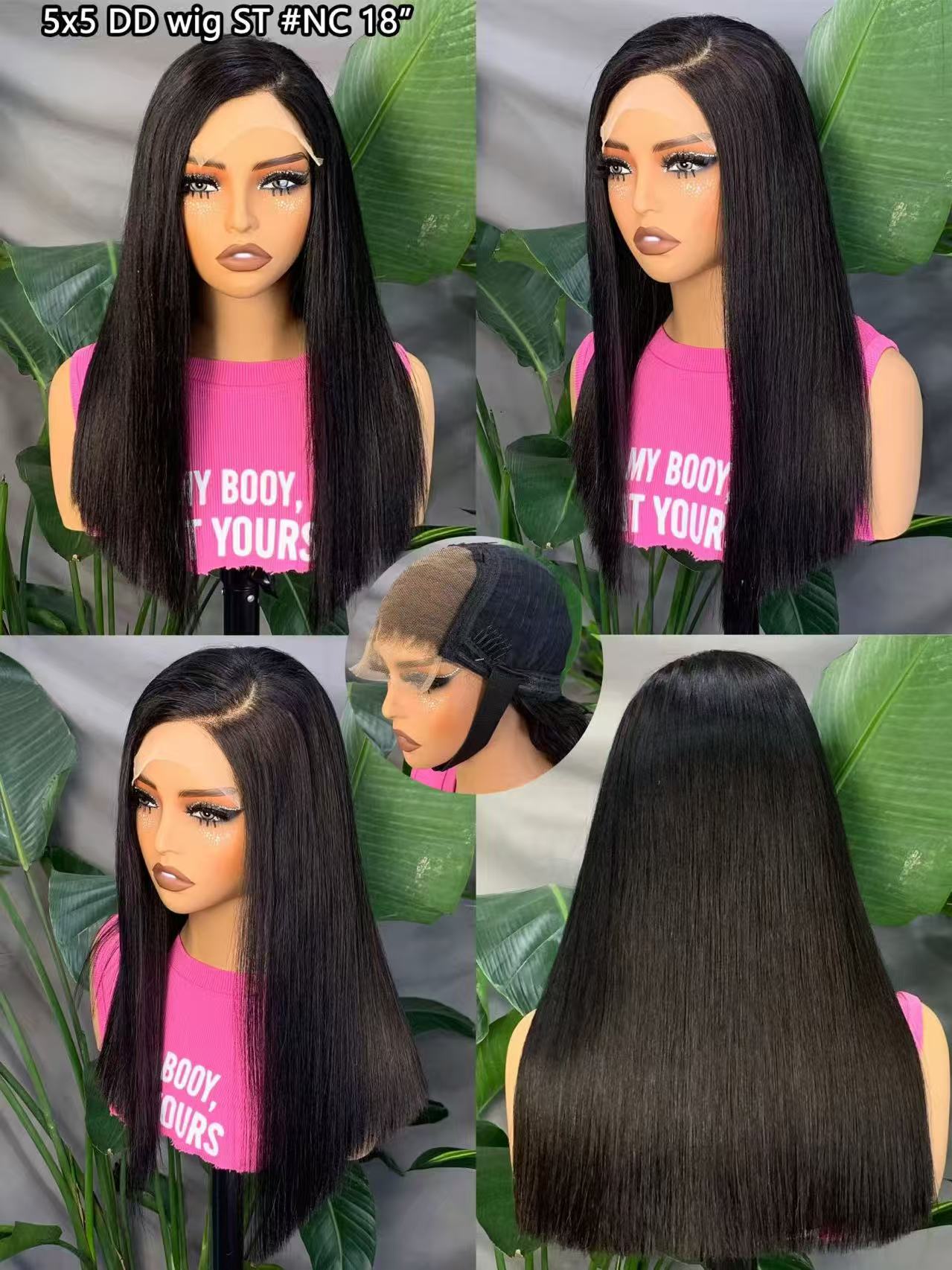 Glueless Human Hair Wigs Brazilian Straight Bob Wig 5x5 Pre Cut Lace Wigs For Women SDD Transparent Lace Front Human Hair Wigs