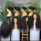 360 Pre Cut Invisible HD Lace Front Glueless Straight KKS KC Hidden Strap 14-28 Inch Raw India Human Hair Wigs with Transparent Lace