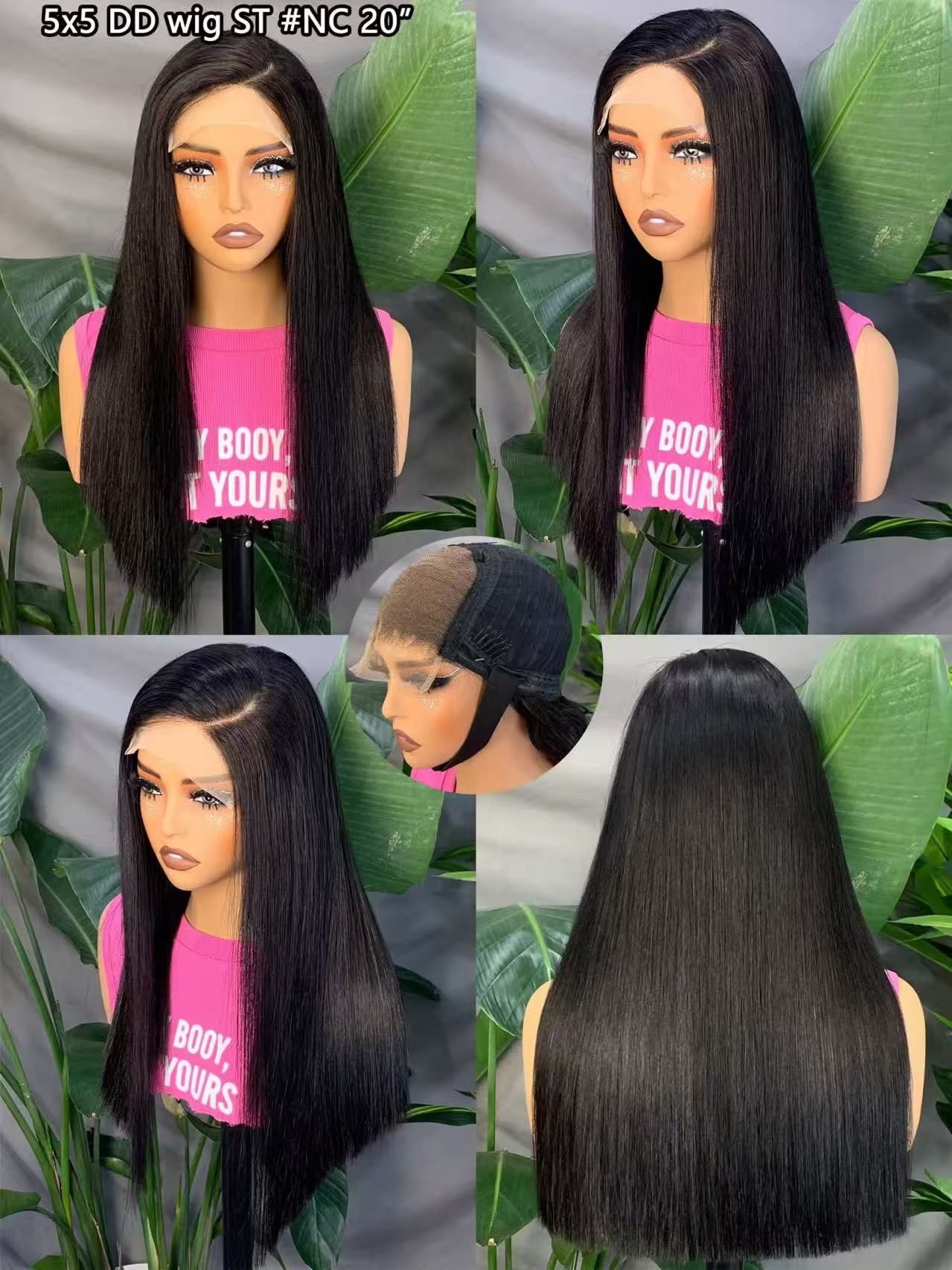 Double Drawn Vietnamese Human Hair Wigs 200% Density 5x5 Hd Lace Frontal Human Wig SDD Bone Straight Short Bob Wigs for Black Women