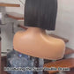 Super Double Drawn Bob Wig with 4x4 Closure Bone Straight Natural Color Made From High Quality Human Hair