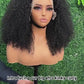 Big Afro Kinky Curly Lace Frontal Wigs 13x4 Transparent Hd Lace Glueless Human Hair Wigs Raw Indian Virgin Hair for Black Women